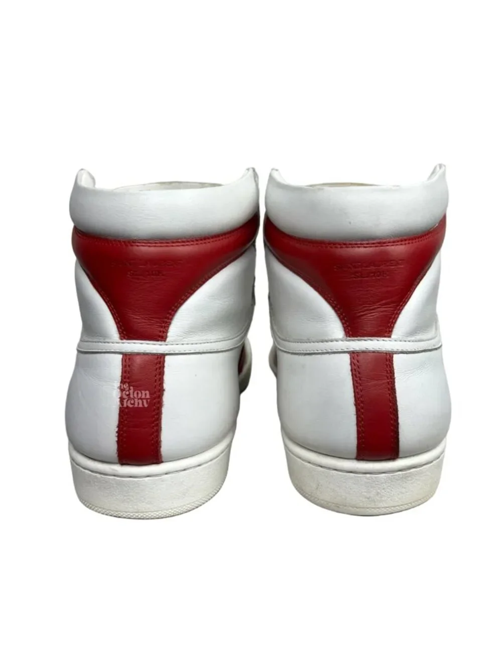 Size 11 Saint Laurent Signature Court Classic SL/10H High Top 418026 White Red